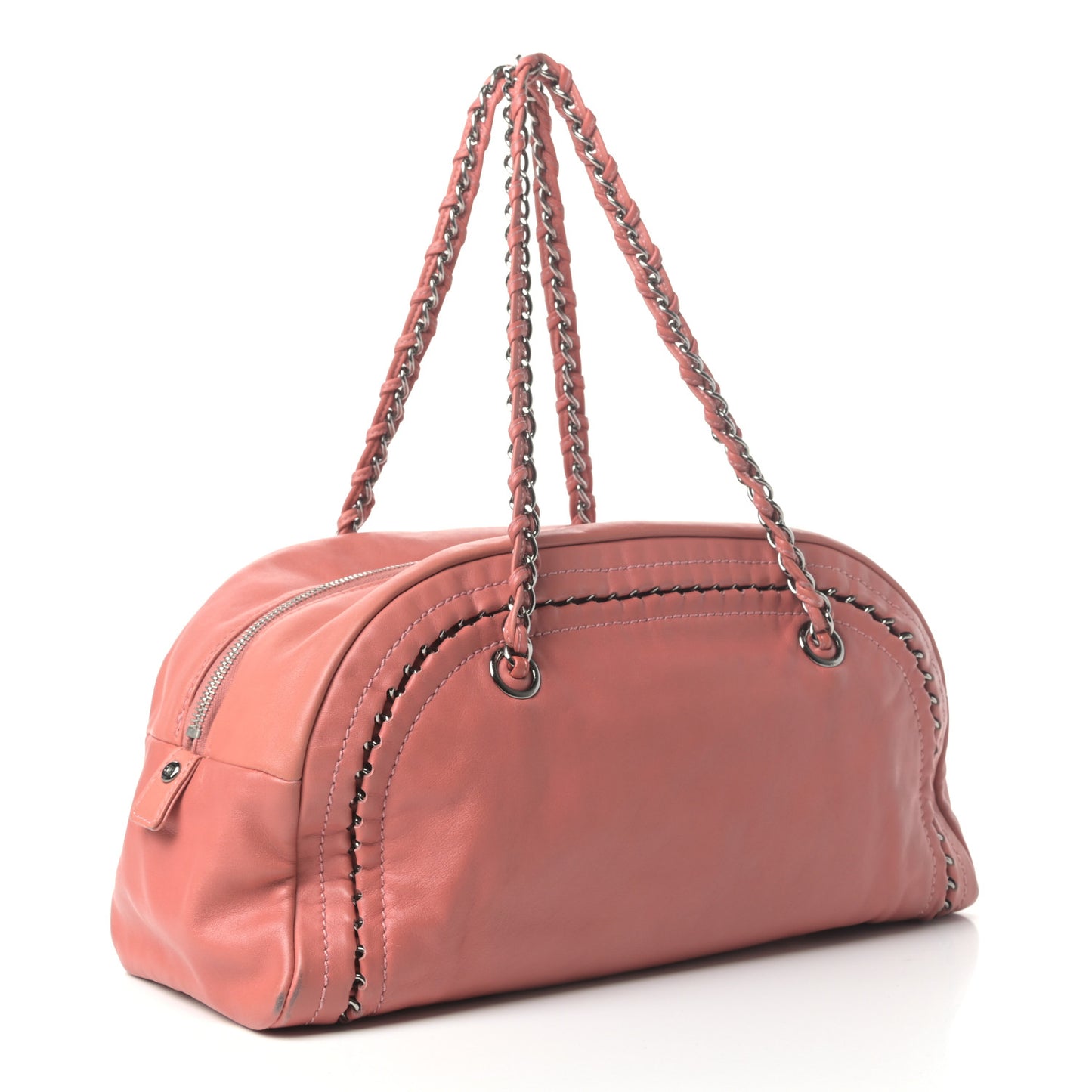 Smooth Calfskin Medium Luxe Ligne Bowler Pink