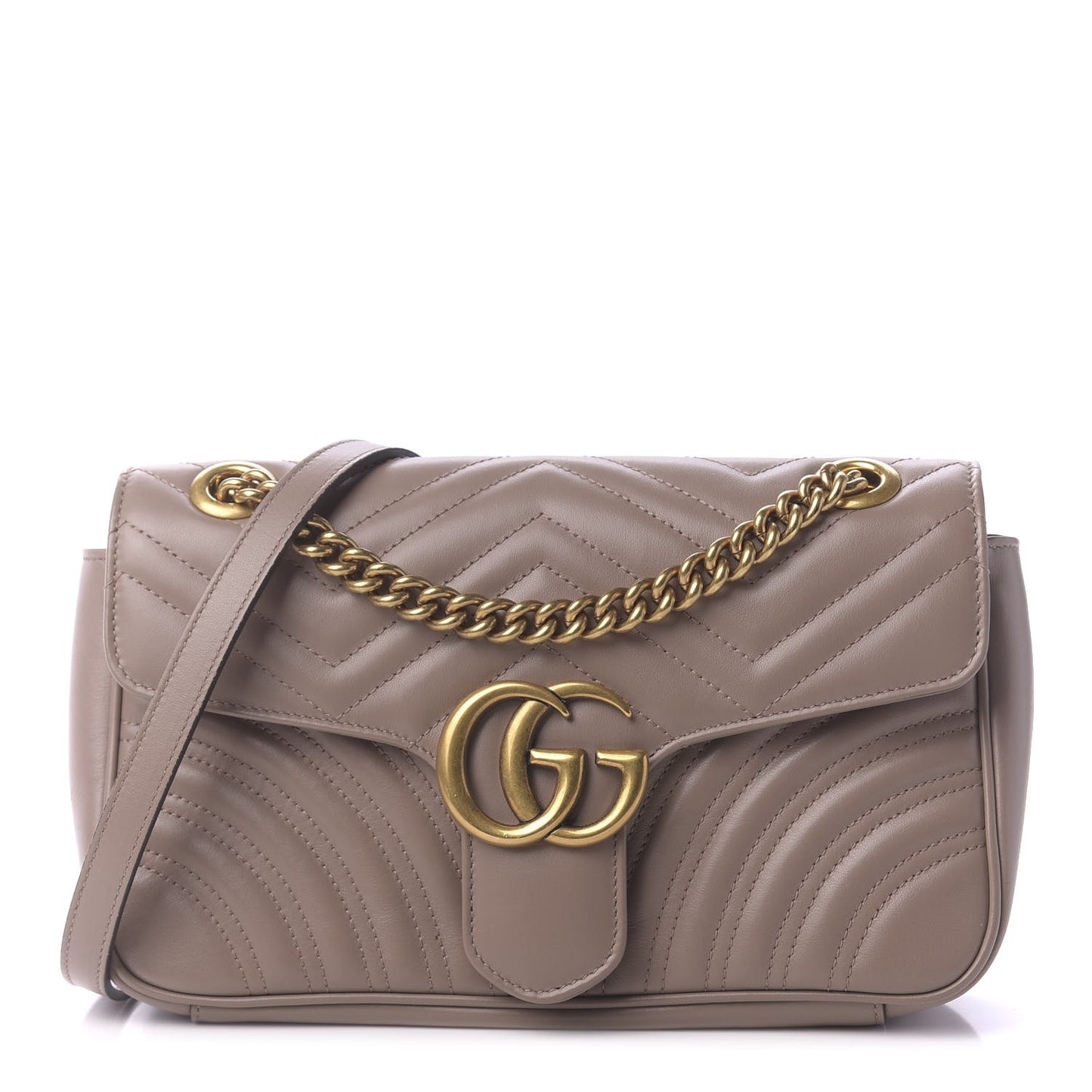 Calfskin Matelasse Small GG Marmont Shoulder Bag Porcelain Rose