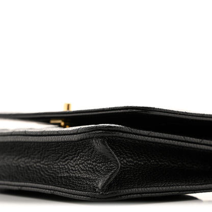 Chanel Caviar Quilted CC Turnlock Wallet On Chain WOC Black 11 of 13