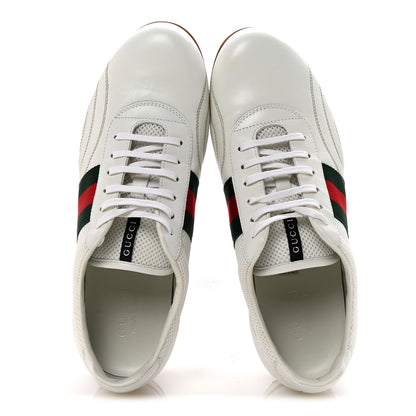 Gucci Calfskin Mens Web Sneakers 10 White 2 of 10