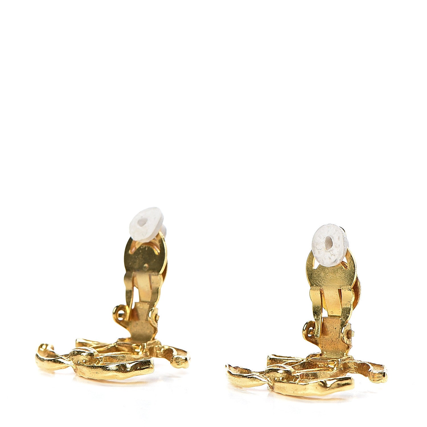 Chanel CC Clip On Earrings Gold 3 of 4