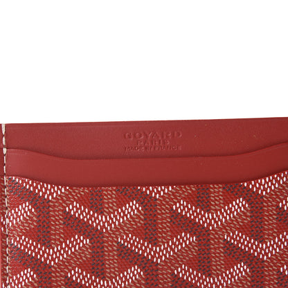 Goyard Goyardine Saint Sulpice Card Holder Red 6 of 7