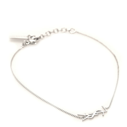 Saint Laurent Brass Monogram Charm Bracelet L Mirror 1 of 4