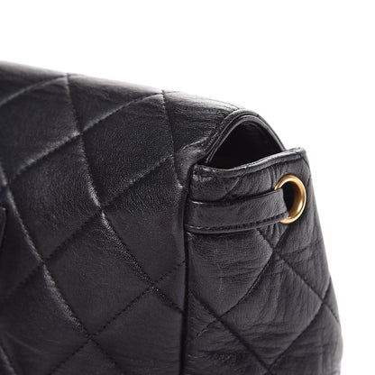 Chanel Lambskin Quilted Drawstring Backpack Black 10 of 10