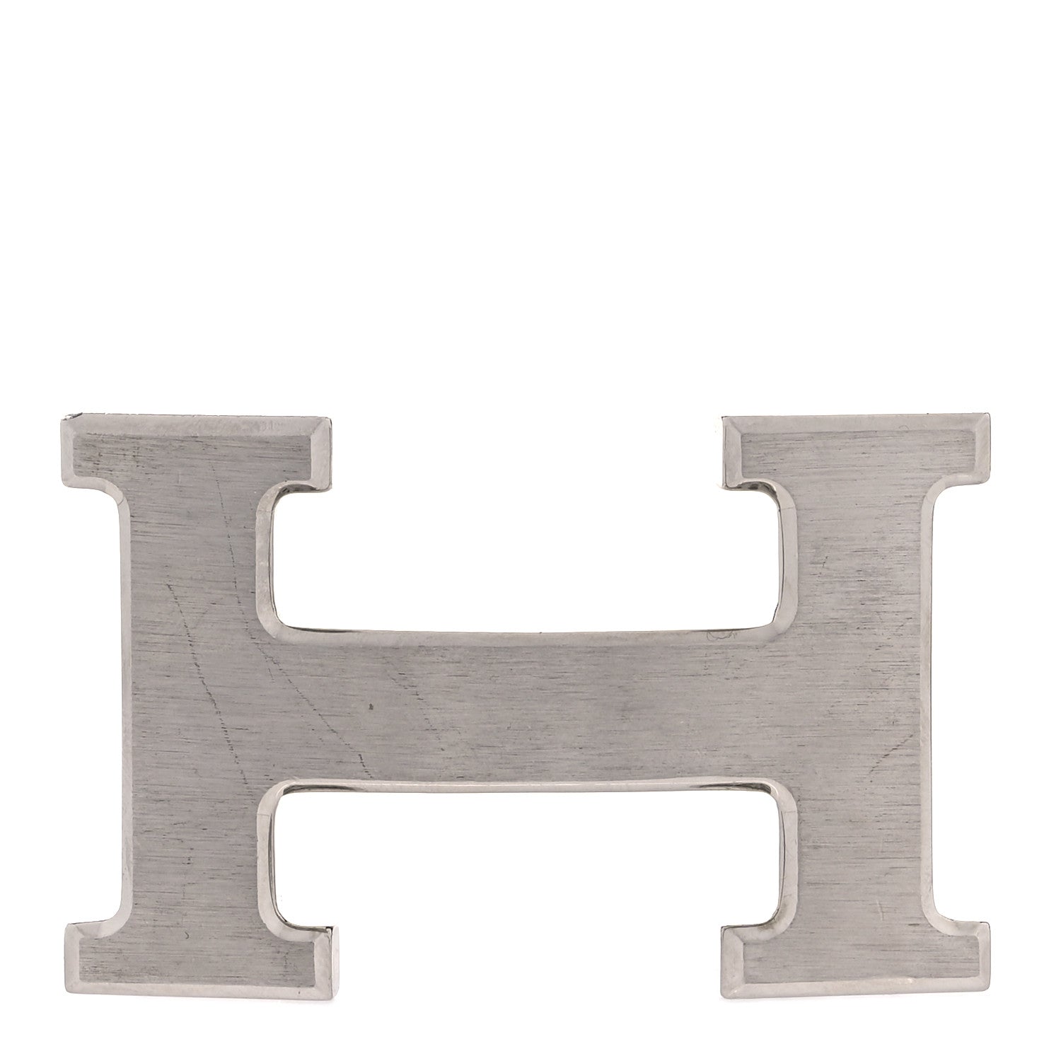 Hermes Brushed Palladium 32mm H Belt Buckle 1 of 4