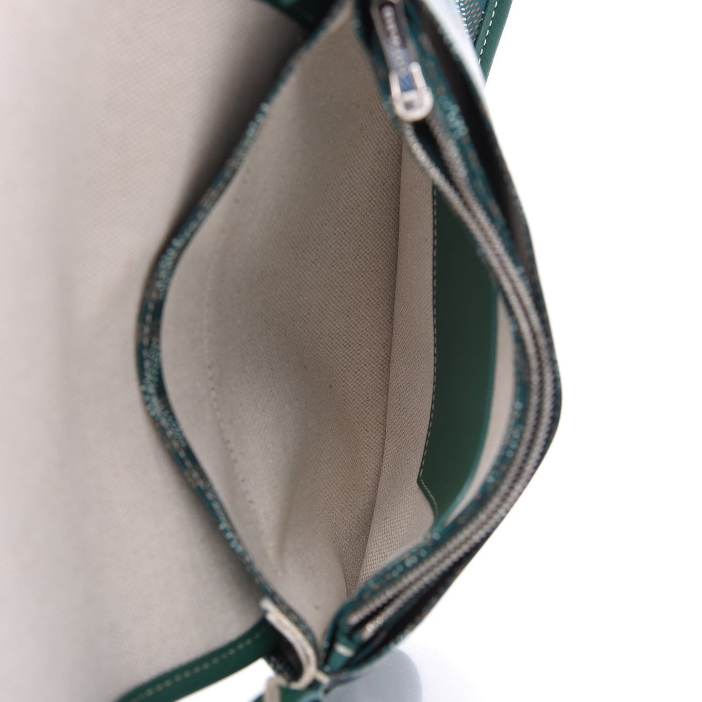 Goyardine Plumet Wallet Clutch Green