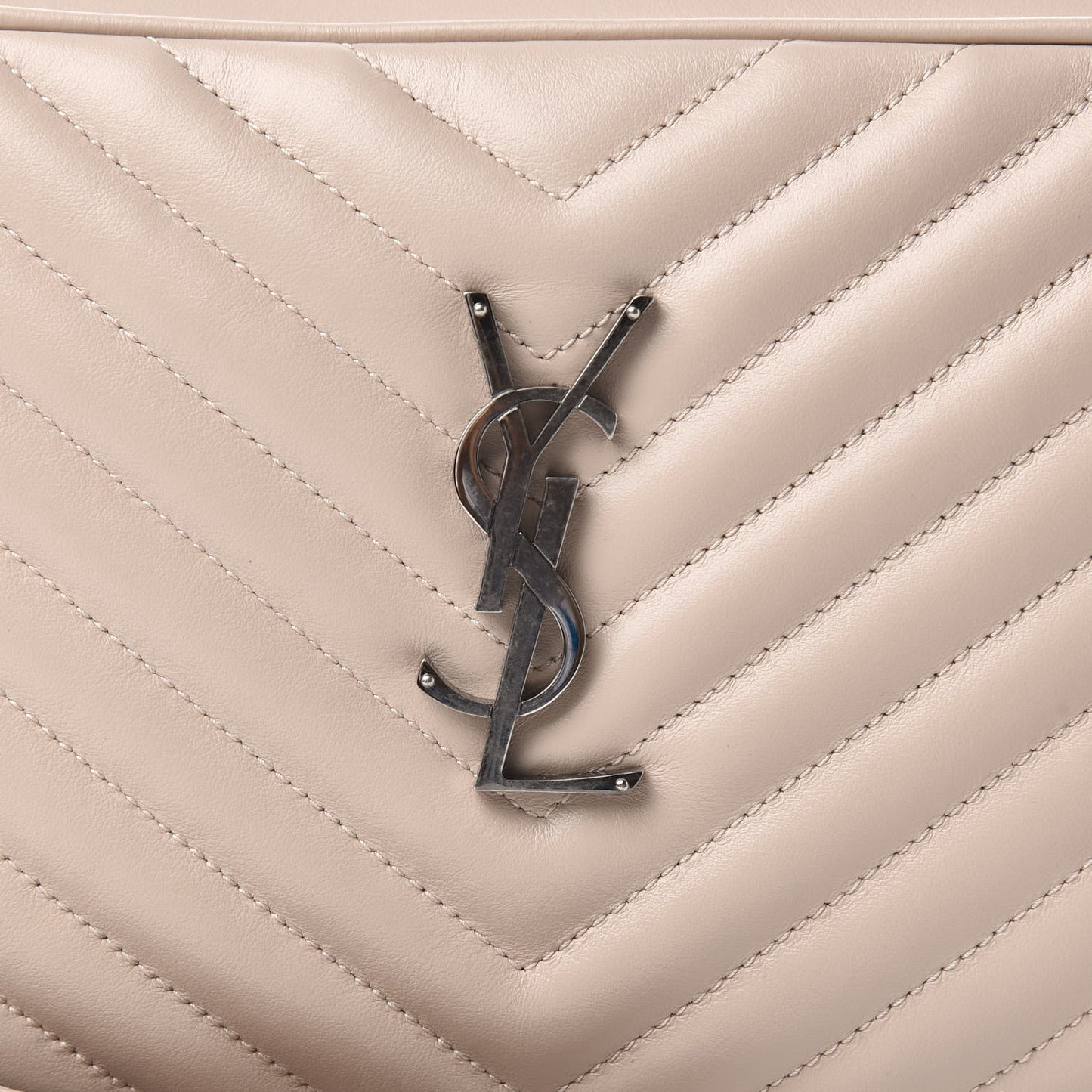 Calfskin Matelasse Monogram Lou Camera Bag Nude Powder