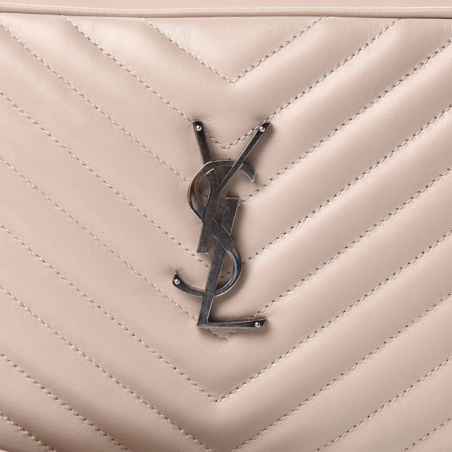 Saint Laurent Calfskin Matelasse Monogram Lou Camera Bag Nude Powder 10 of 10