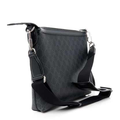 Gucci GG Supreme Monogram Azalea Calfskin Retro Interlocking G Wristlet Messenger Bag Black 3 of 11