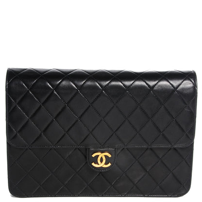 Chanel Lambskin Quilted Medium Single Flap Black 1 of 9