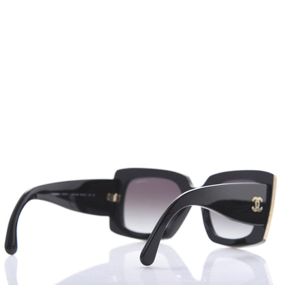 Chanel Acetate Rectangle Sunglasses 5435 Black 4 of 8