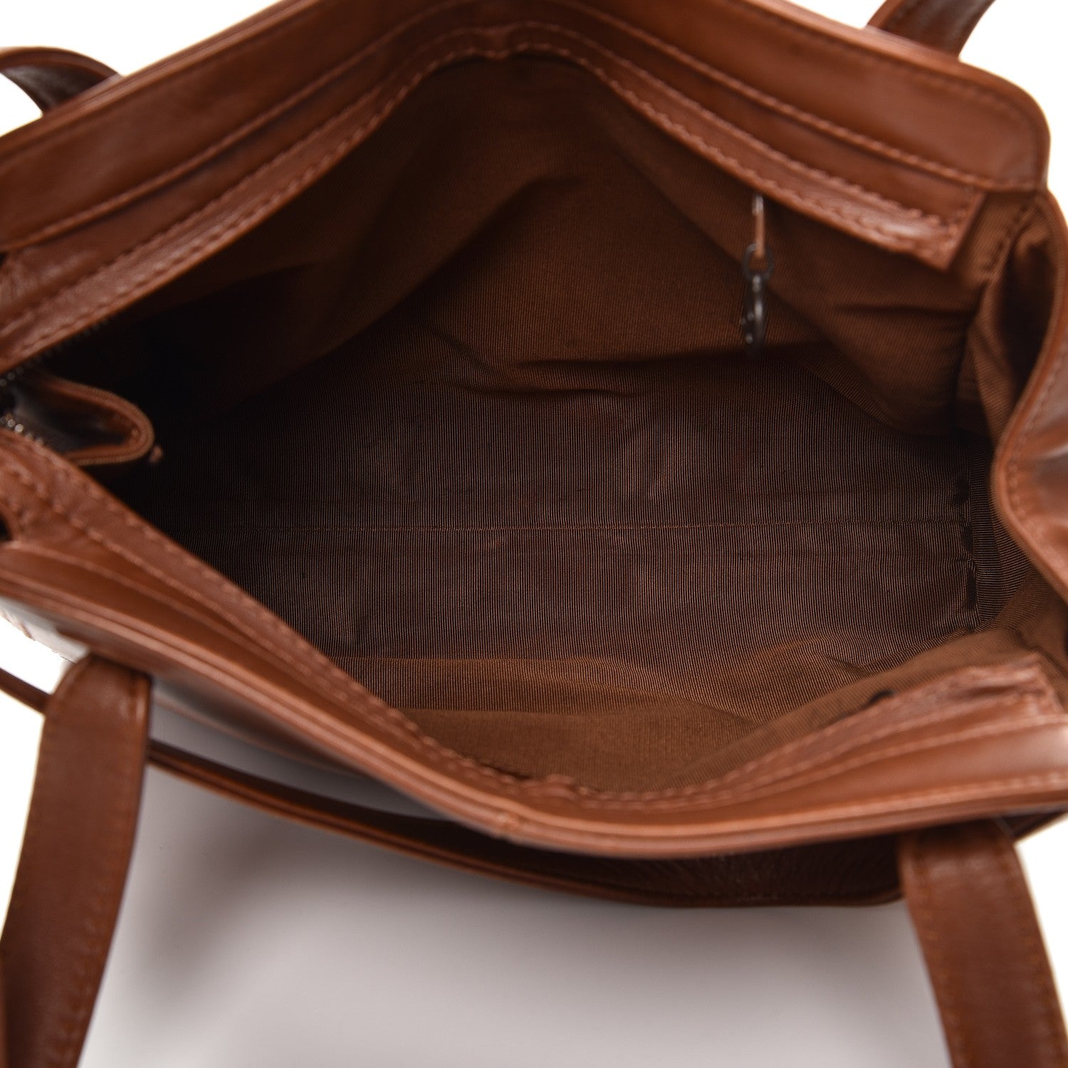 Chanel Lambskin CC Tote Brown 5 of 14