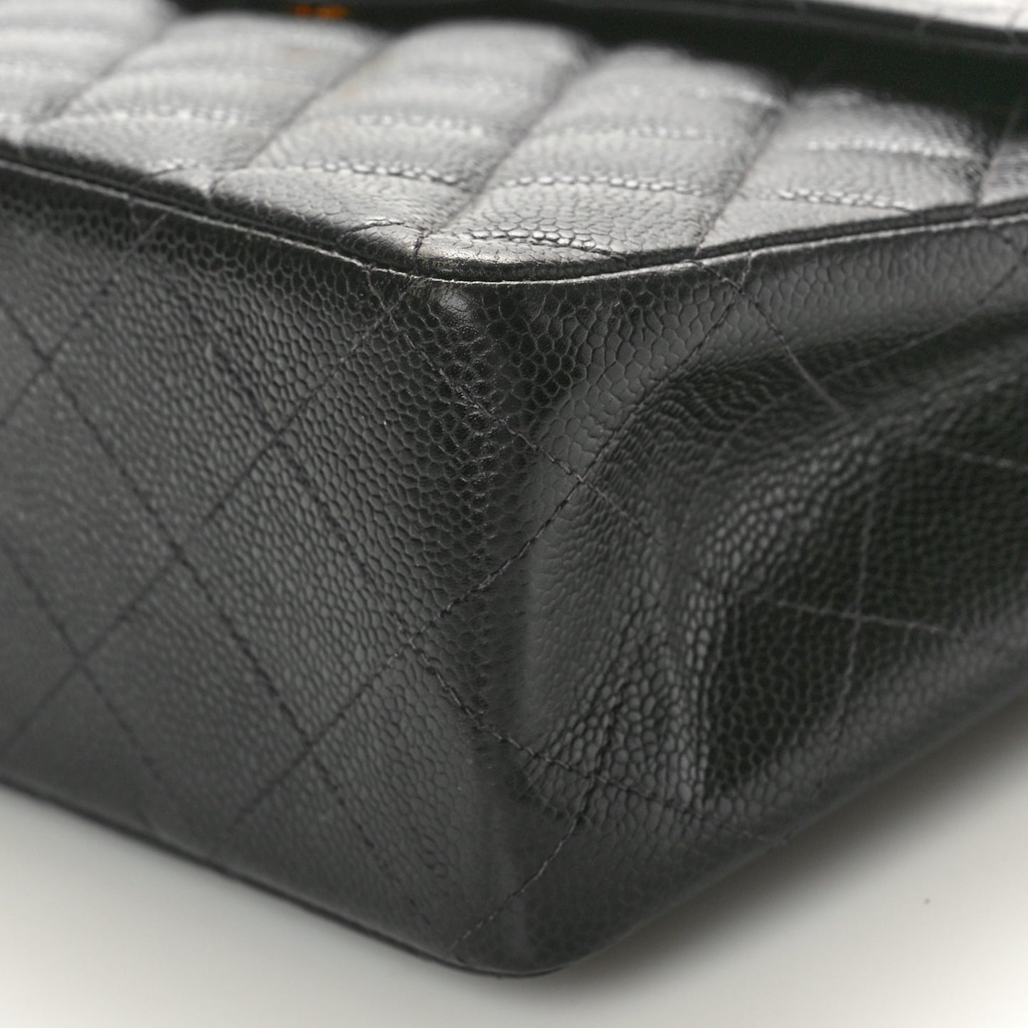 Caviar Jumbo Single Flap Black