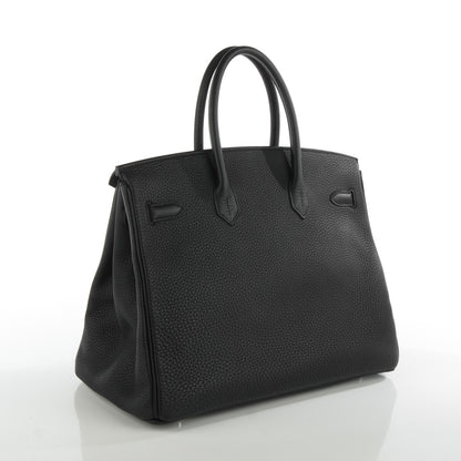 Hermes Taurillon Clemence Birkin 35 Black 3 of 16