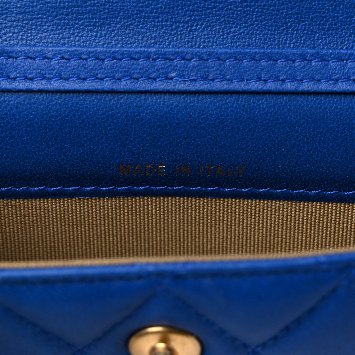 Chanel Lambskin Quilted Pearl Crush Clutch With Chain Bag Blue 7 of 10