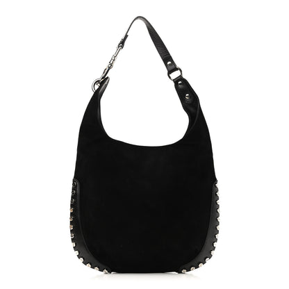Fendi Suede Studded Hobo Black 1 of 10