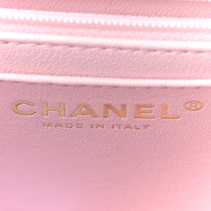 Chanel Lambskin Quilted Mini Top Handle Rectangular Flap Light Pink 6 of 10