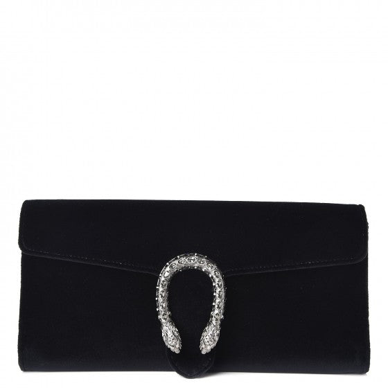 Velvet Dionysus Clutch Black