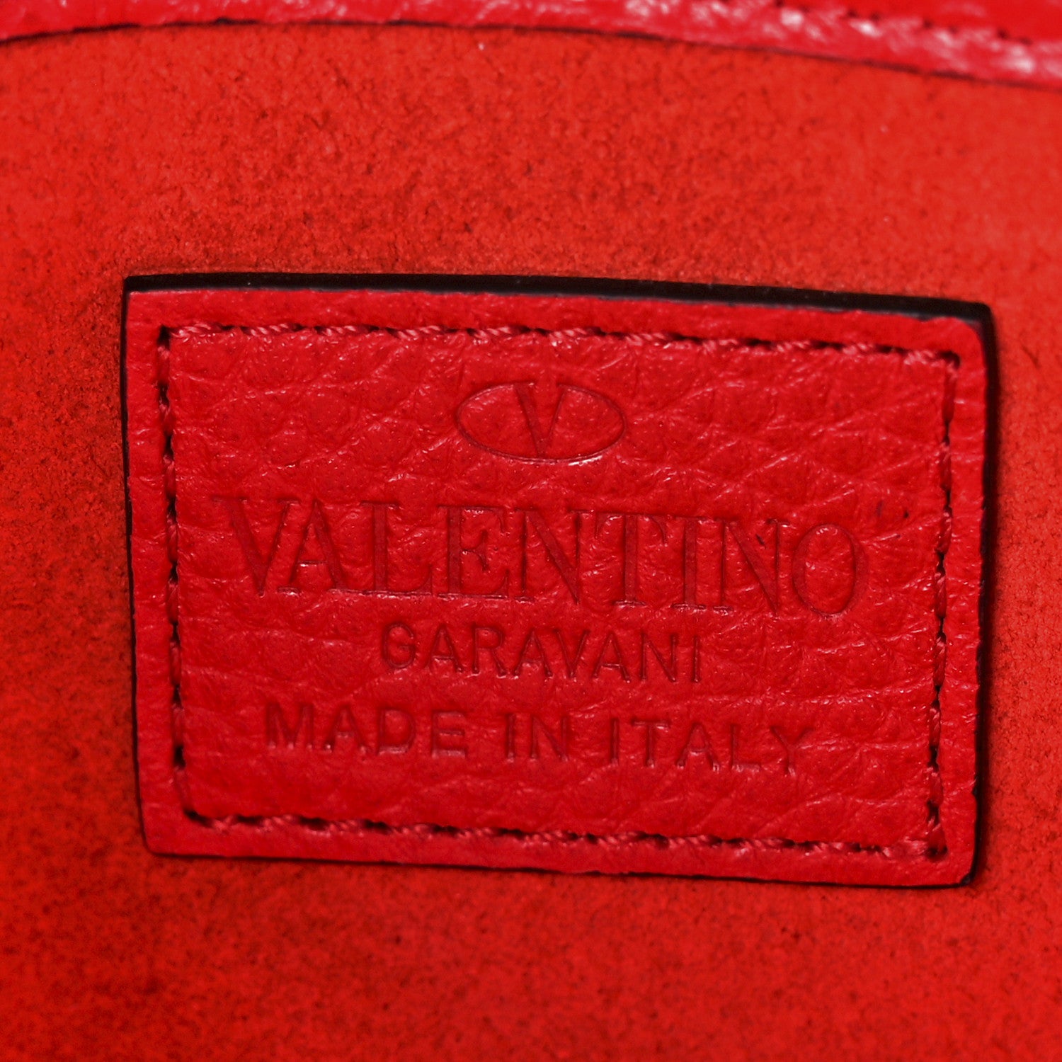 Valentino Garavani Pebbled Calfskin Rockstud Wallet on Chain Rouge Pur 6 of 11