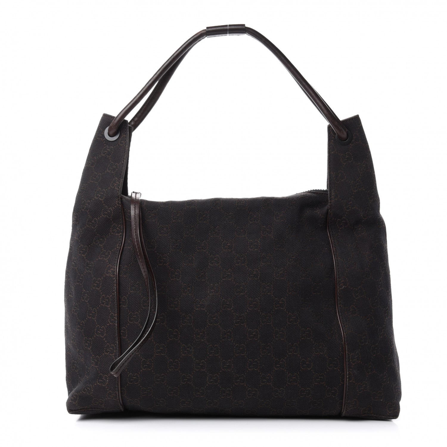 Gucci Canvas Monogram Shoulder Bag Brown 1 of 10