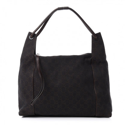 Gucci Canvas Monogram Shoulder Bag Brown 1 of 10