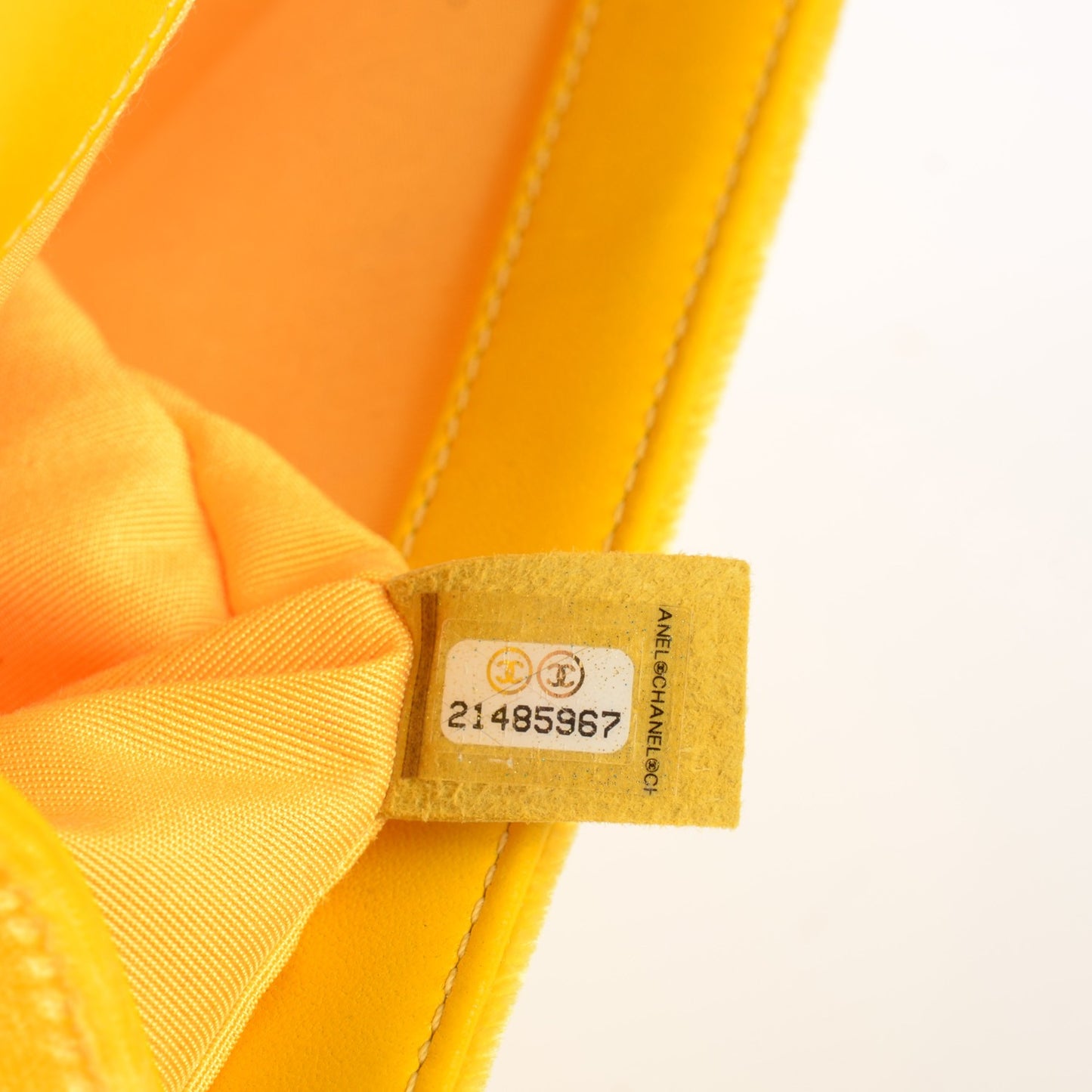 Velvet Quilted Medium Boy Flap Yellow