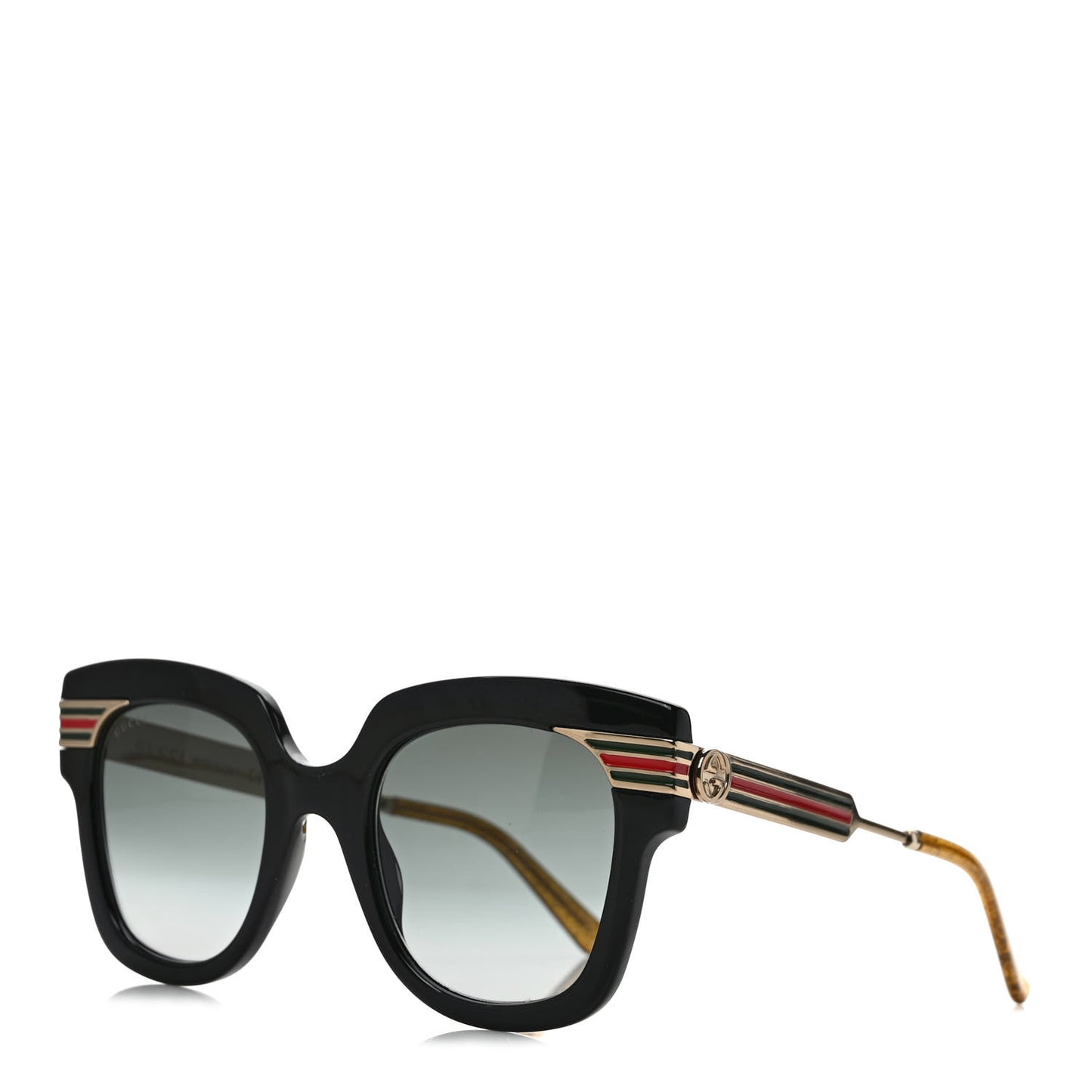 Acetate Square Frame Web Sunglasses GG0281SA Black