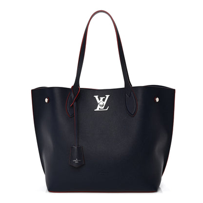 Louis Vuitton Calfskin Lockme Go Tote Marine Rouge 1 of 12