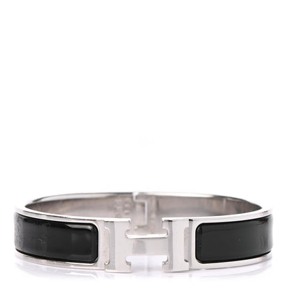 Hermes Enamel Narrow Clic Clac H Bracelet PM Black 1 of 4