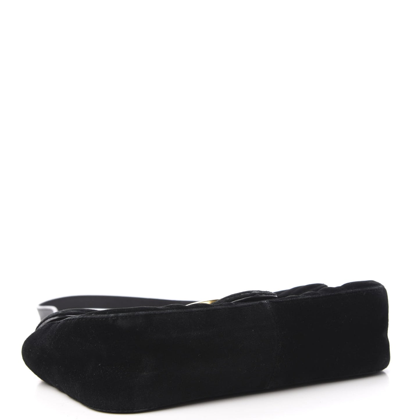 Velvet Matelasse Mini GG Marmont Shoulder Bag Black