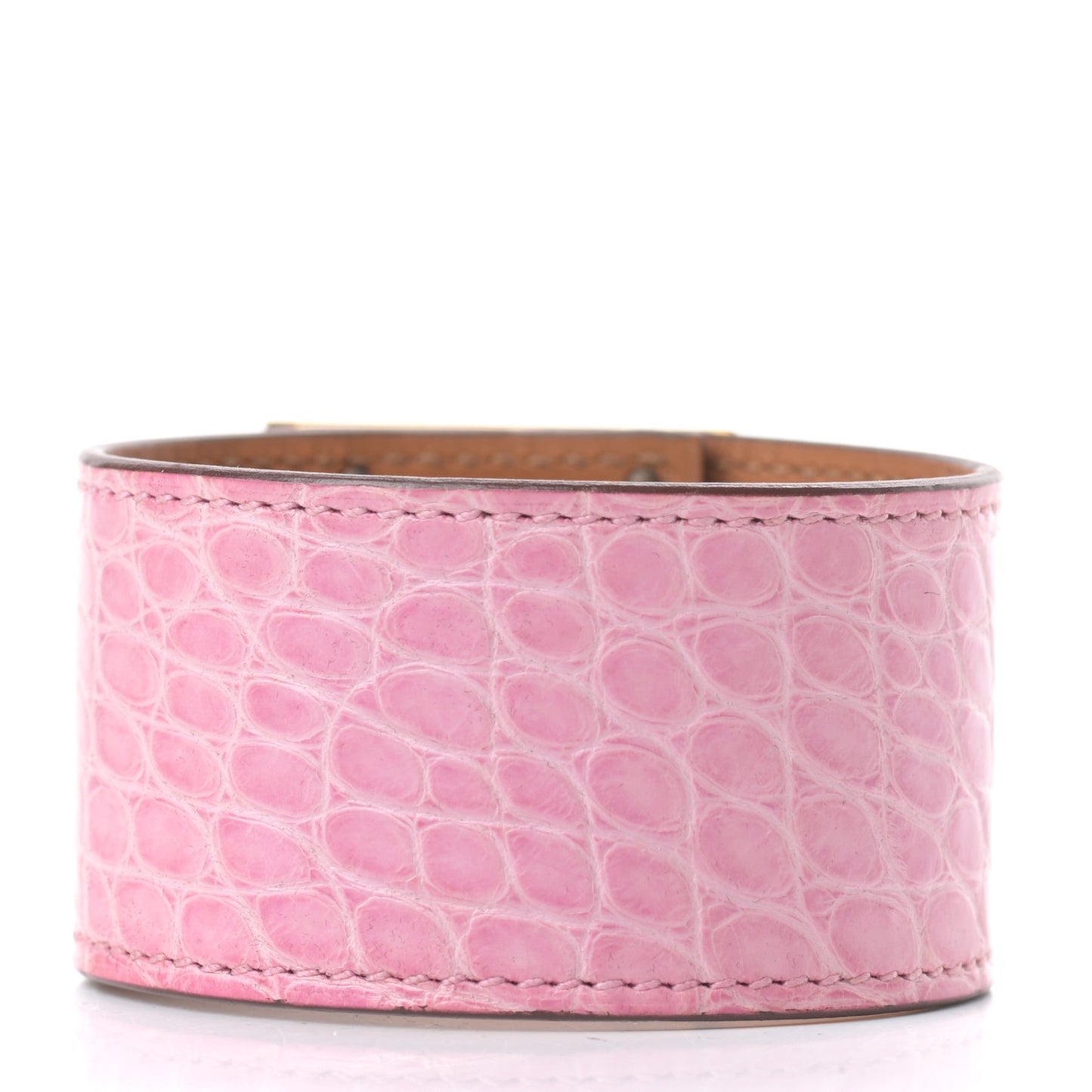 Matte Alligator Kelly Dog Bracelet T3 5P Pink