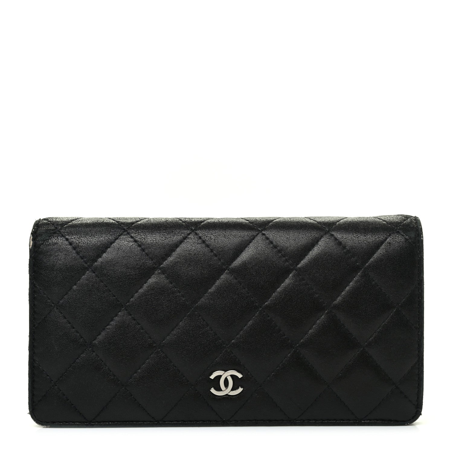 Chanel Lambskin Quilted Yen Wallet Black 1 of 11