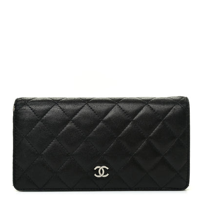Chanel Lambskin Quilted Yen Wallet Black 1 of 11
