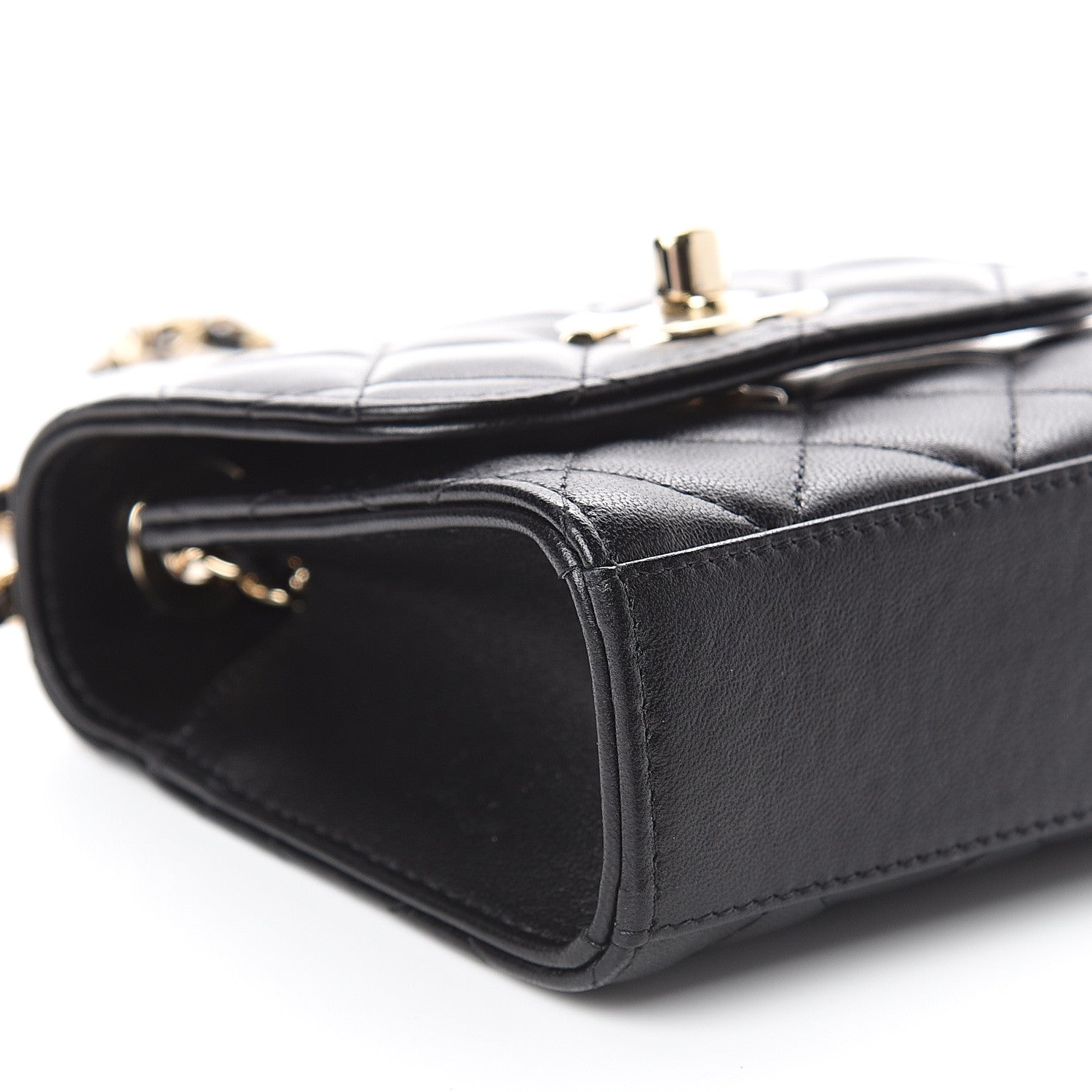Chanel Lambskin Quilted Mini Trendy CC Chain Wallet Black 7 of 9