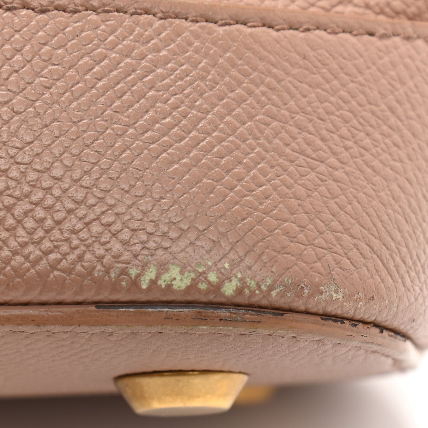 Grained Calfskin S Ville Top Handle Bag Beige Tapioca