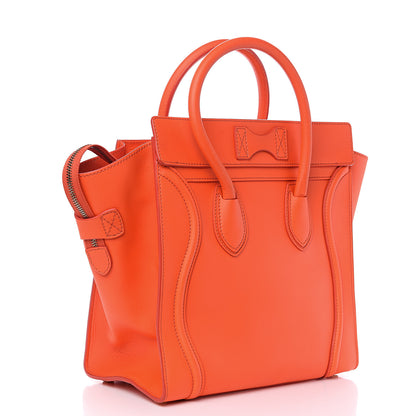 Celine Smooth Calfskin Mini Luggage Orange 2 of 11