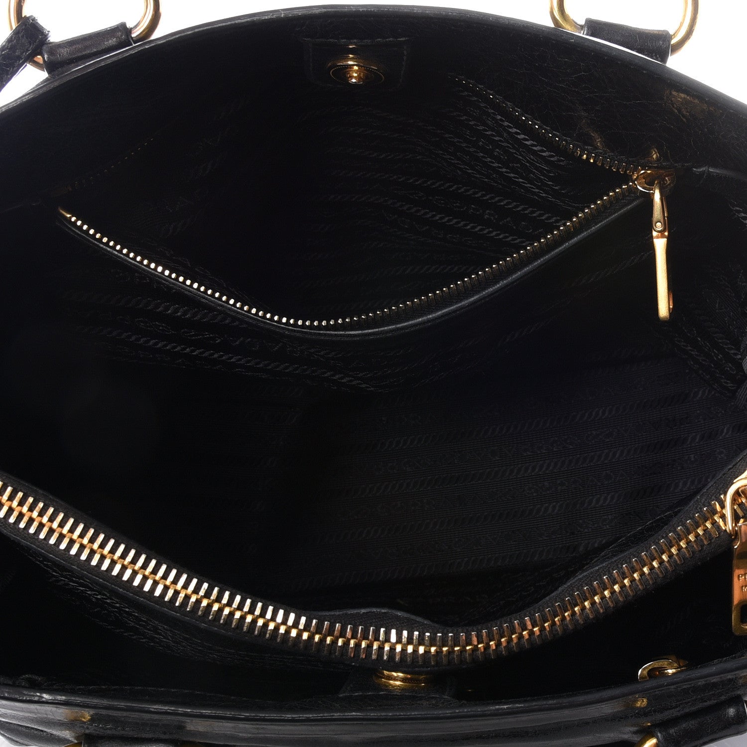 Prada Vitello Shine Tote Black 6 of 14