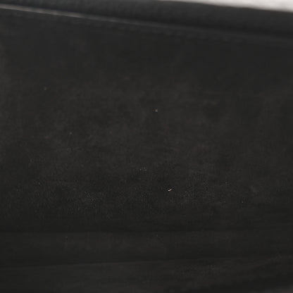 Saint Laurent Grained Calfskin Medium Monogram Sunset Satchel Black 5 of 10