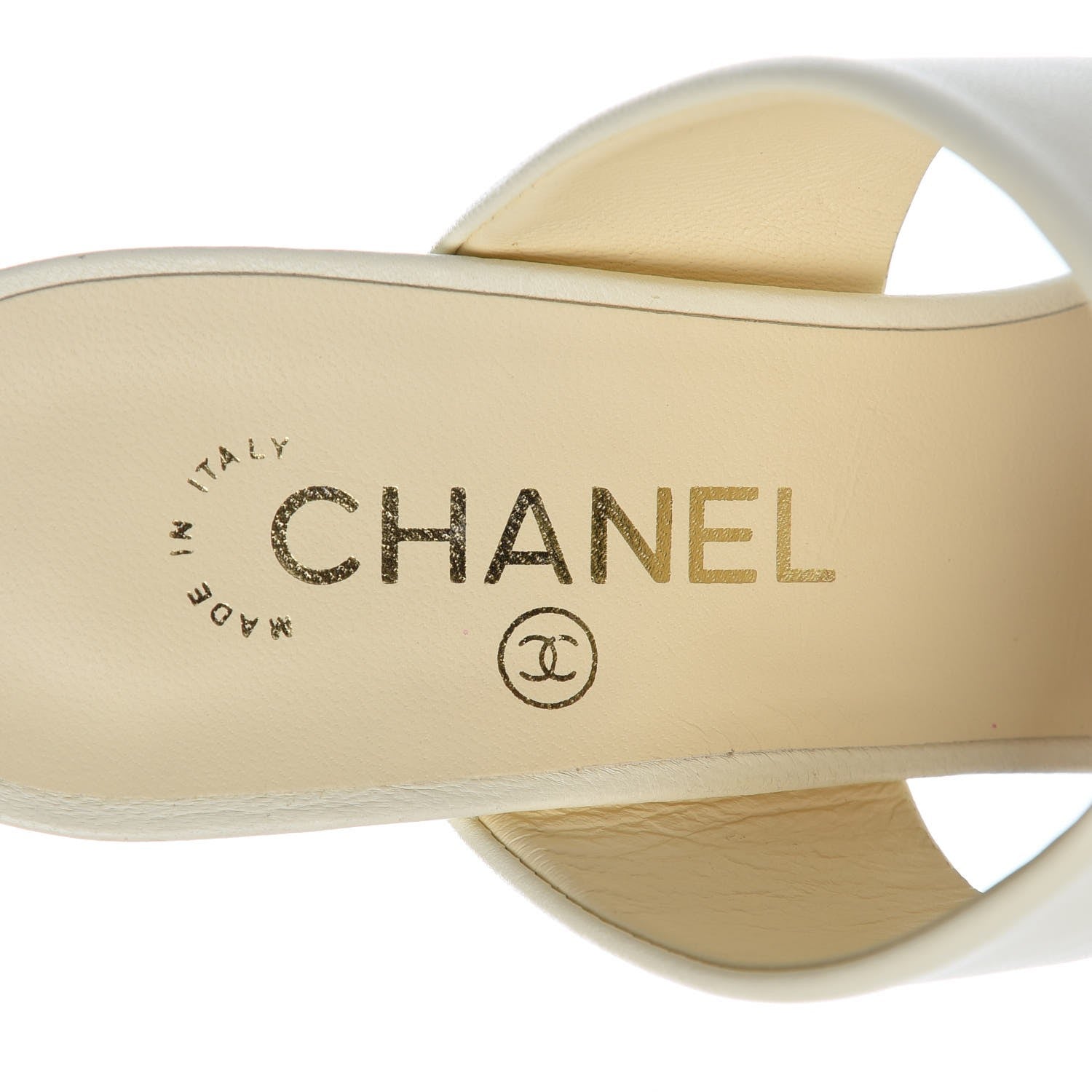 Chanel Lambskin Pearl Sandal Mules 40 Ivory 7 of 9
