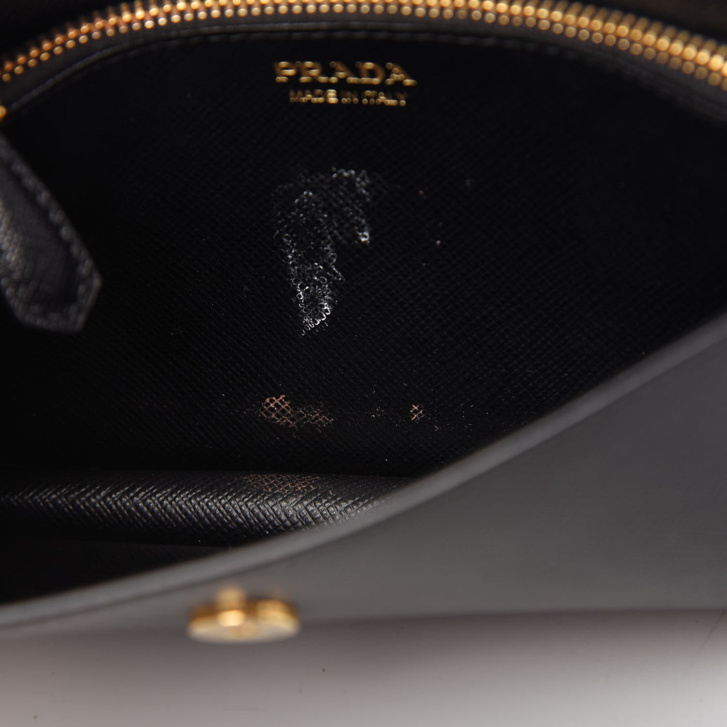 Saffiano Metal Mini Chain Wallet Black