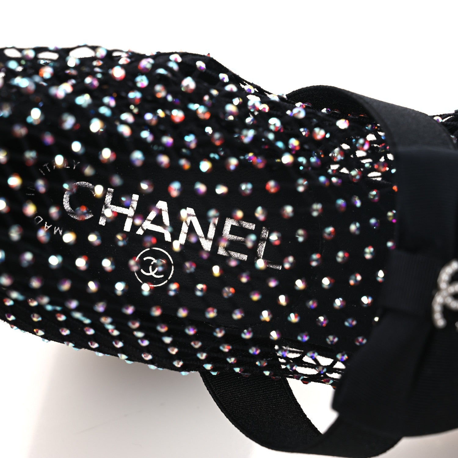 Chanel Resille Strass Kid Suede Patent Mary Jane Short Boots 37 Black 9 of 10
