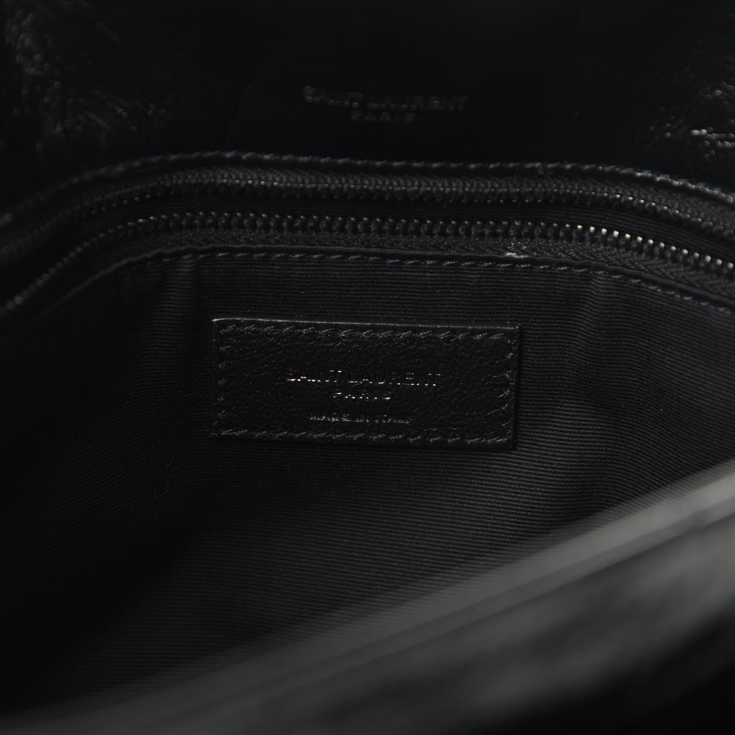 Saint Laurent Crinkled Calfskin Matelasse Monogram Large Niki Chain Satchel Black 6 of 20