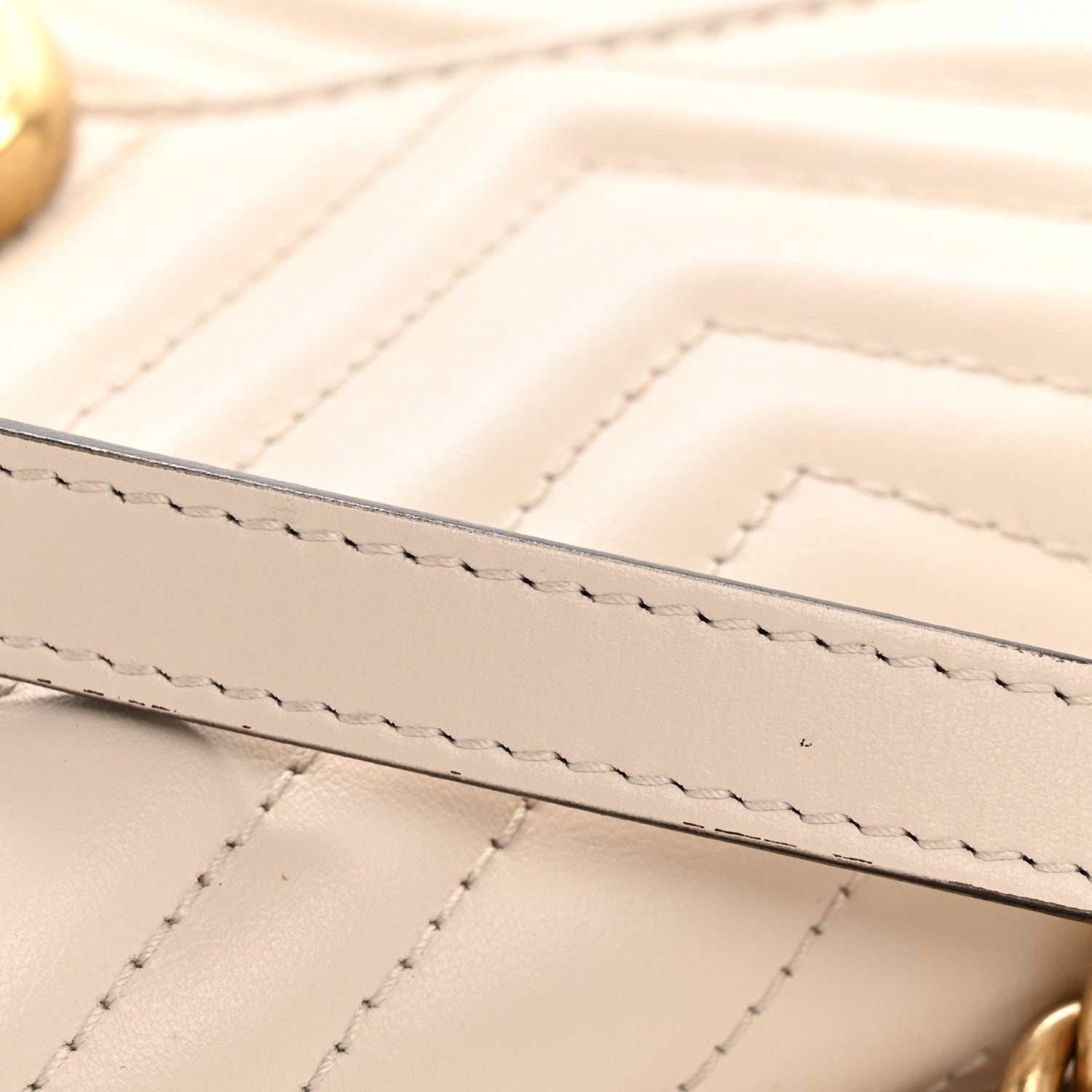 Gucci Calfskin Matelasse Small GG Marmont Shoulder Bag White 13 of 14