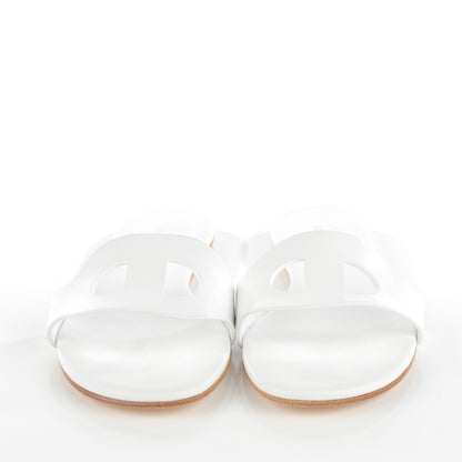 Hermes Calfskin Lisboa Sandals 38 White 2 of 8