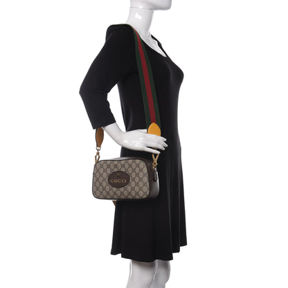 Gucci GG Supreme Monogram Web Neo Vintage Shoulder Bag Beige New Acero Crop 2 of 10