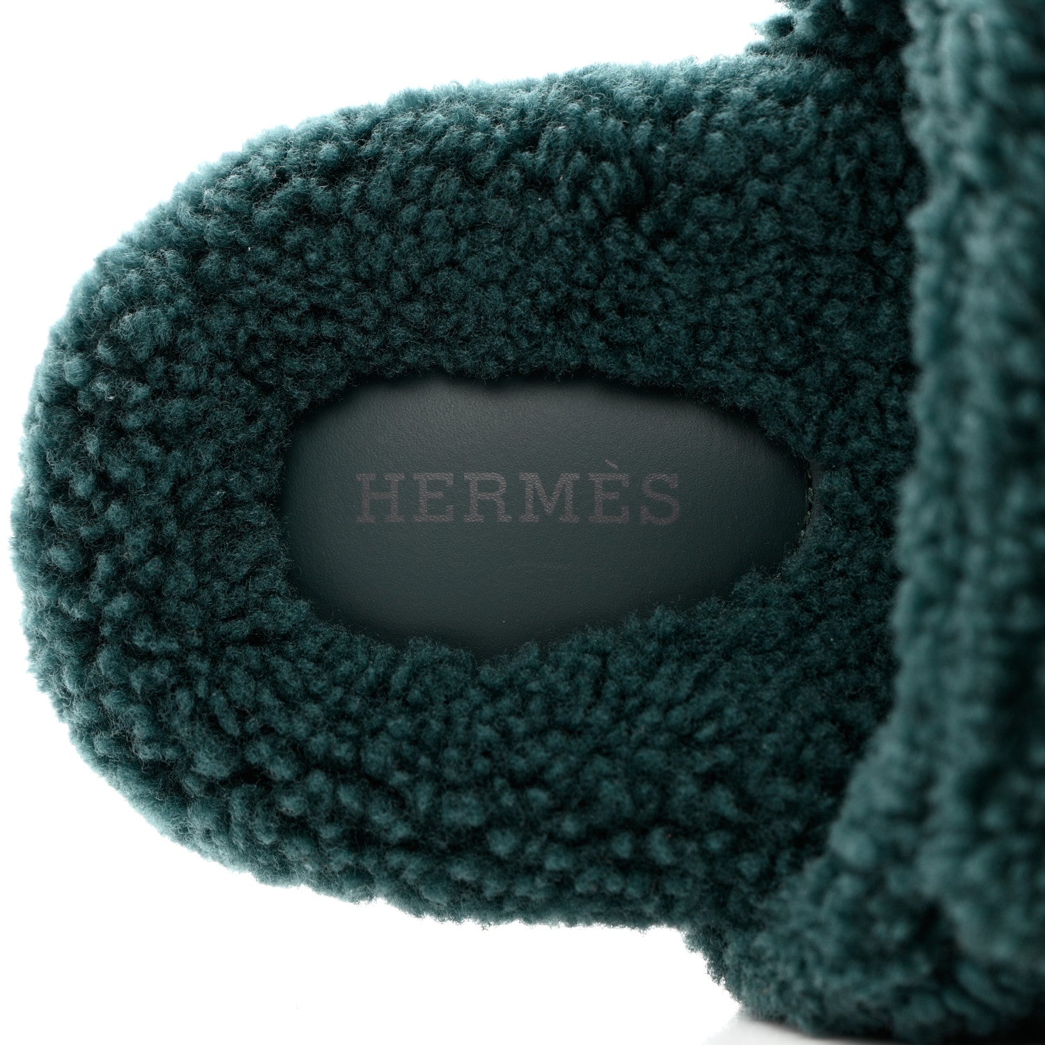 Hermes Woolskin Womens Chypre Sandals 36 Vert Anglais 6 of 8