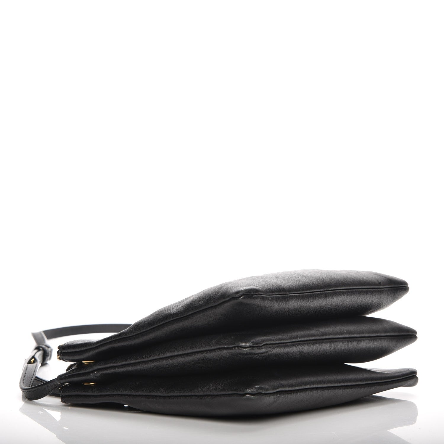 Celine Lambskin Large Trio Crossbody Bag Black 4 of 11