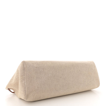 Hermes Toile Vache Calfskin Herbag Cabas MM Havane 5 of 17