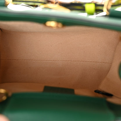 Gucci Wonka Grain Calfskin Mini Diana Tote Bag Green Yellow Fluo 4 of 11