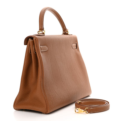 Hermes Togo Kelly Retourne 32 Gold 3 of 12